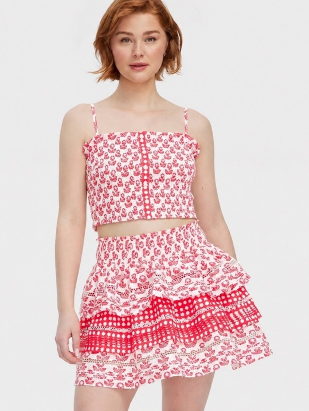 NWT Roller Rabbit x Target Tiered Skirt & Tank Matching Set — Red & Lavender